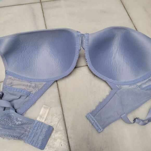 Lucky Brand Women's Blue Floral Print Sexy Comfortable Padded Push Bra Size 42D - Picture 6 of 15